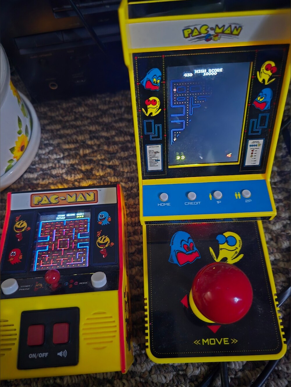 Arcade Yellow & Red Pac-Man Twin Mini Arcade Set 2 Pacman Games